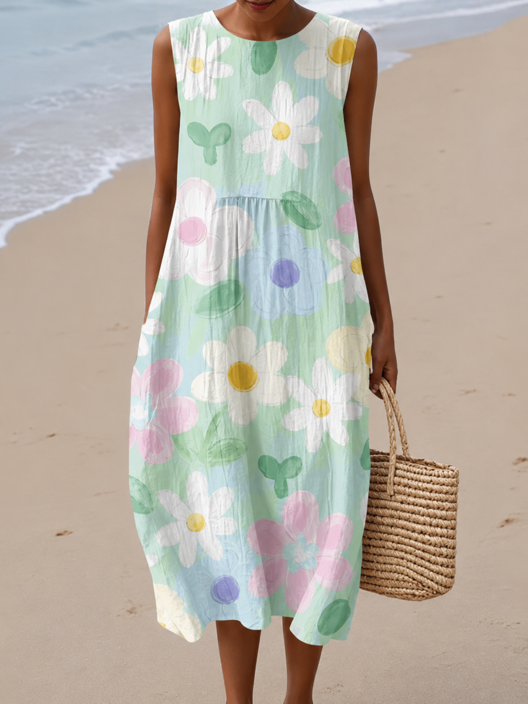 Erin™ Midi Dress Pastel Blossom