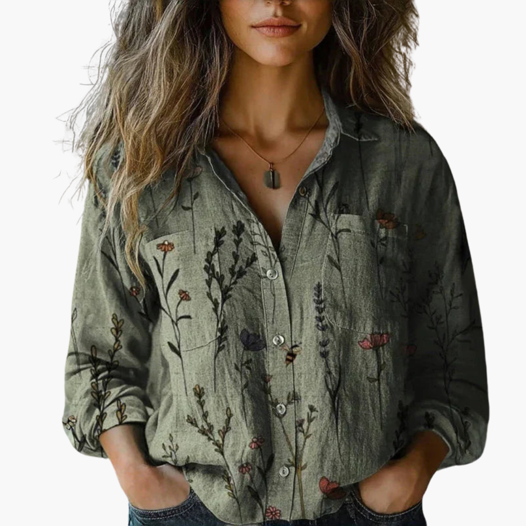 Bella | Vintage Printed Blouse