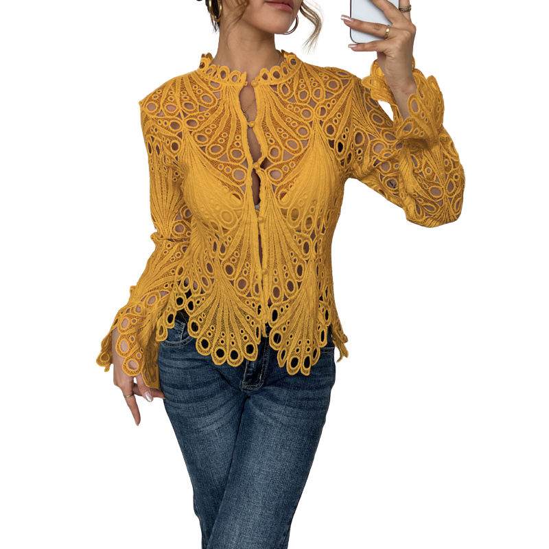 Patrice – Chic Flounce Sleeve Blouse