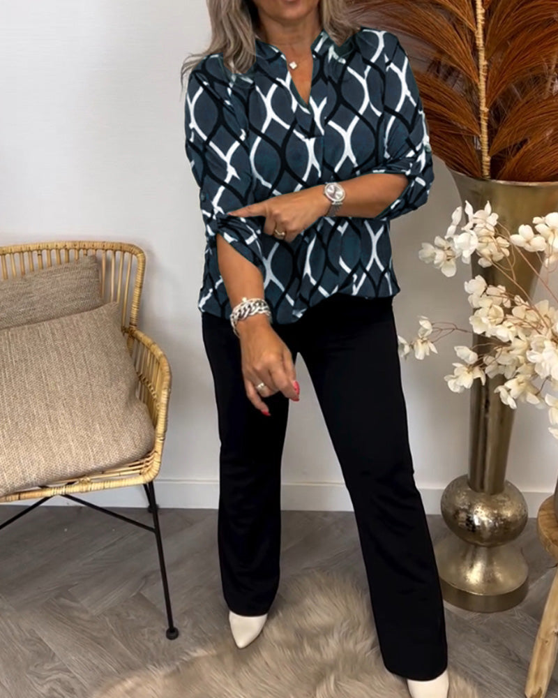 Alisha - Graphic Print Blouse