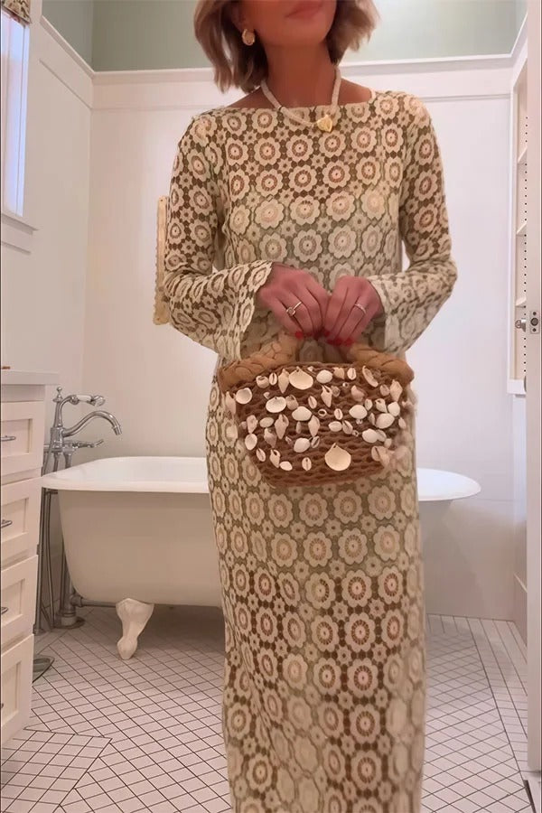 Judy  | Floral Long Sleeve Midi Dress