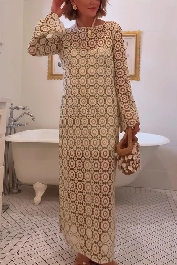 Judy  | Floral Long Sleeve Midi Dress