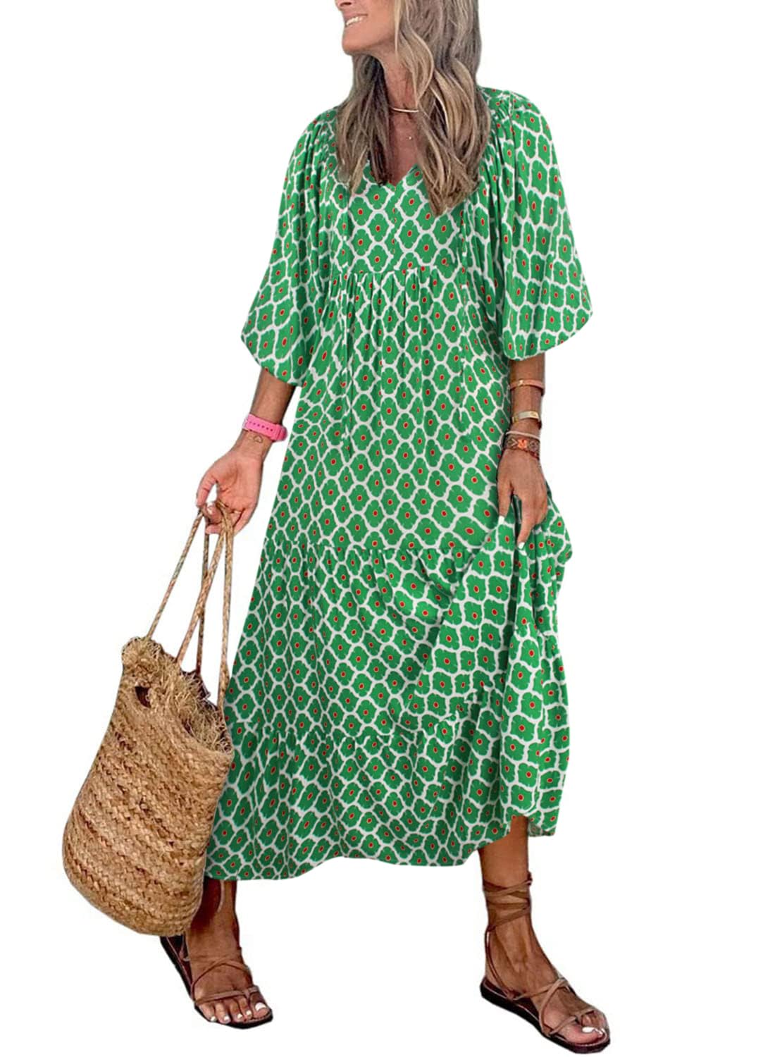Nina  | Floral Boho Maxi Dress