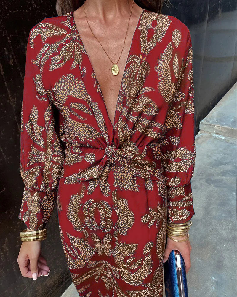 Dineke | Elegant dress with floral print