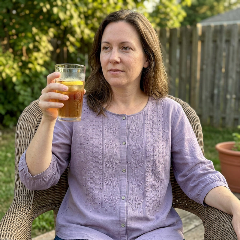 Lorrie - Embroidered Cotton and Linen Blouse