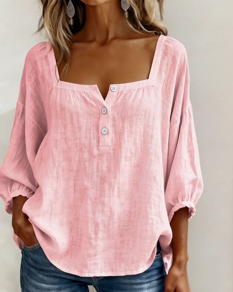Fiona - Breezy Cotton Linen Blouse