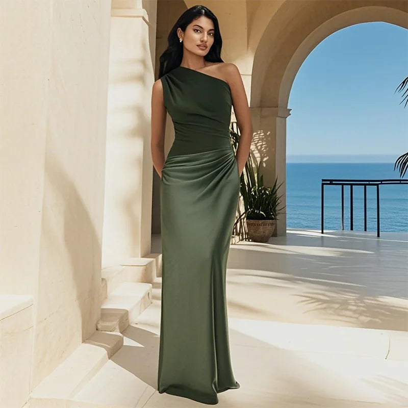 Ashley | Maxi Dress with a Guilt in Satin
