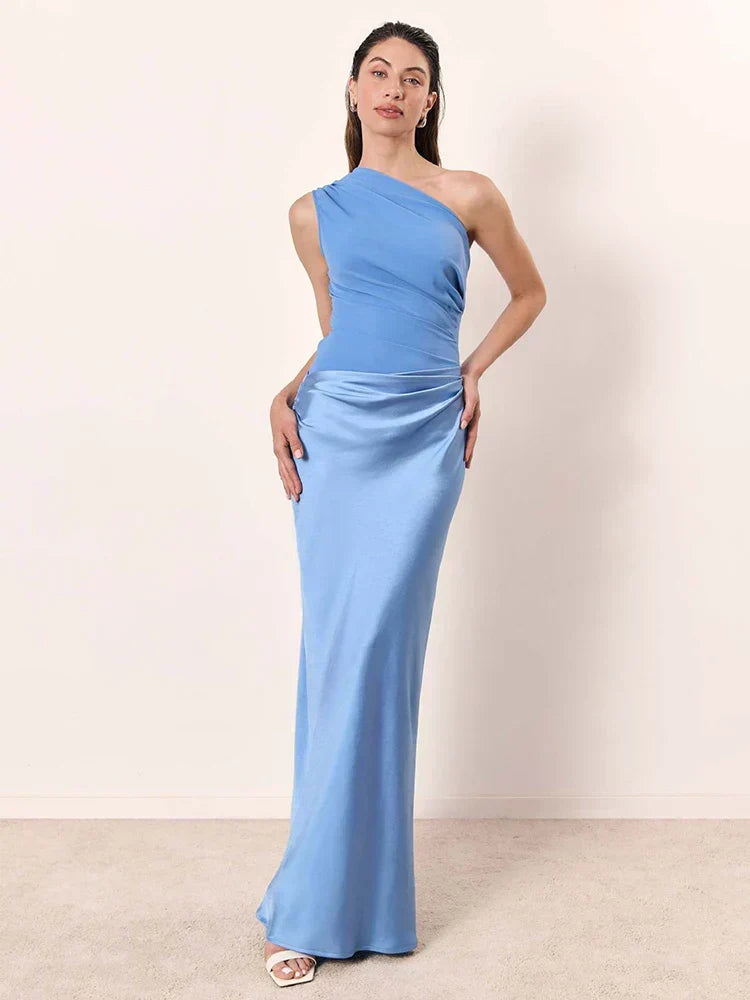 Ashley | Maxi Dress with a Guilt in Satin