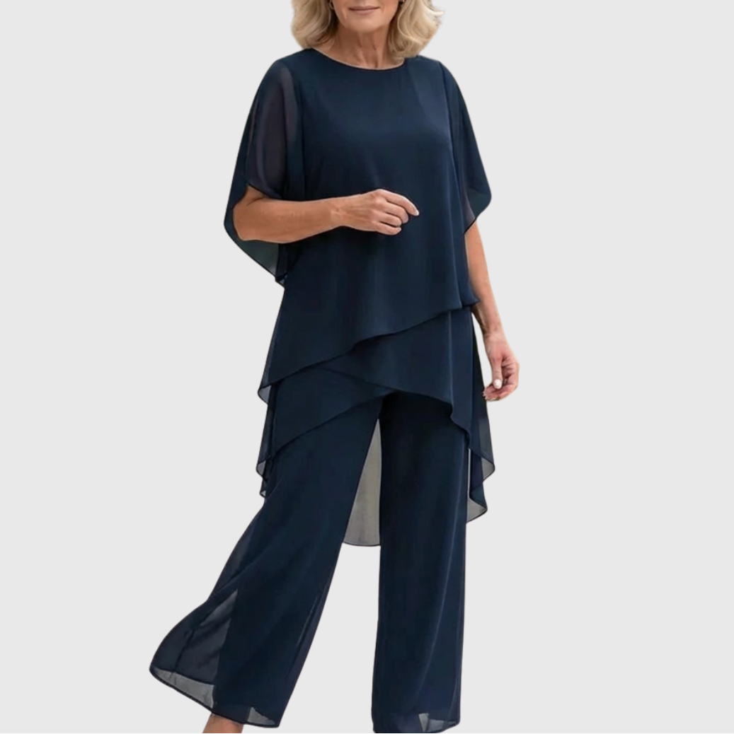 Beatrice | Elegant  Palazzo  Blouse and Pants Set