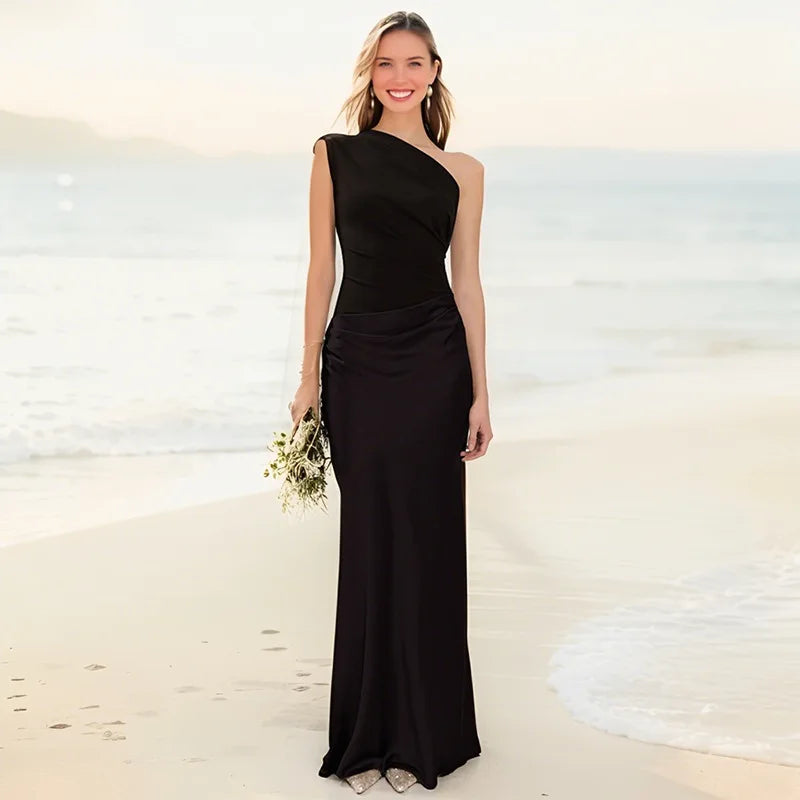 Ashley | Maxi Dress with a Guilt in Satin