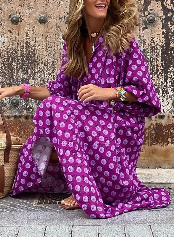 Nina  | Floral Boho Maxi Dress
