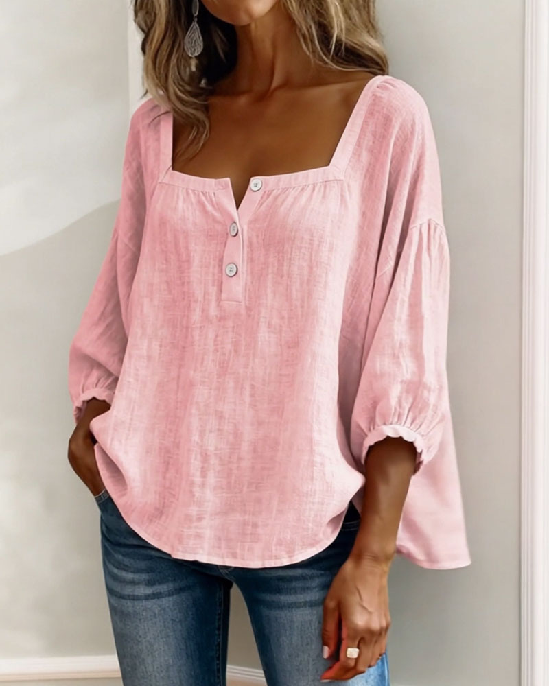Fiona - Breezy Cotton Linen Blouse