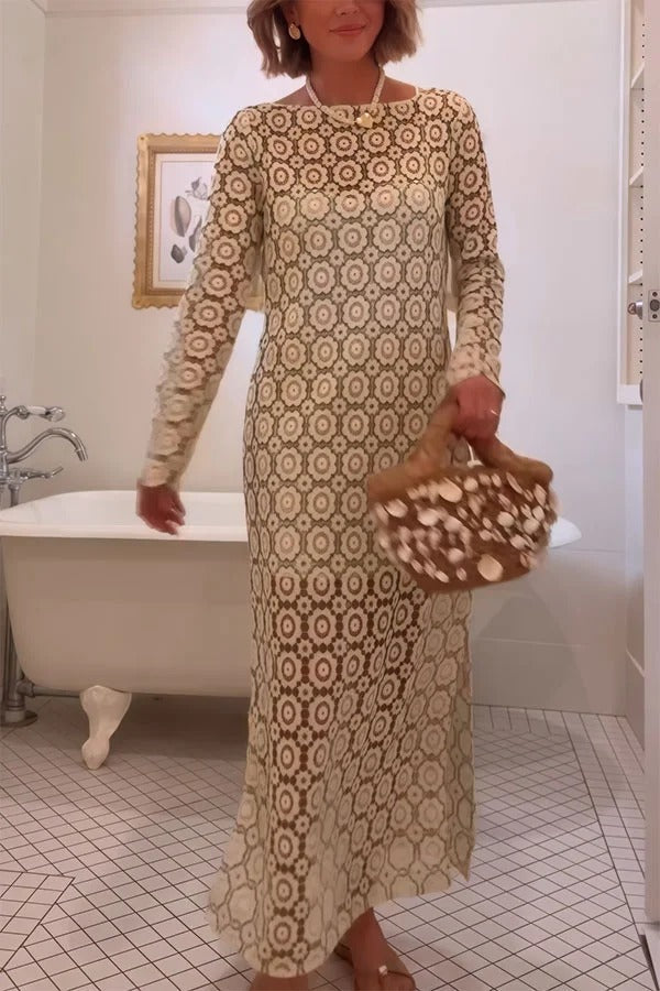 Judy  | Floral Long Sleeve Midi Dress