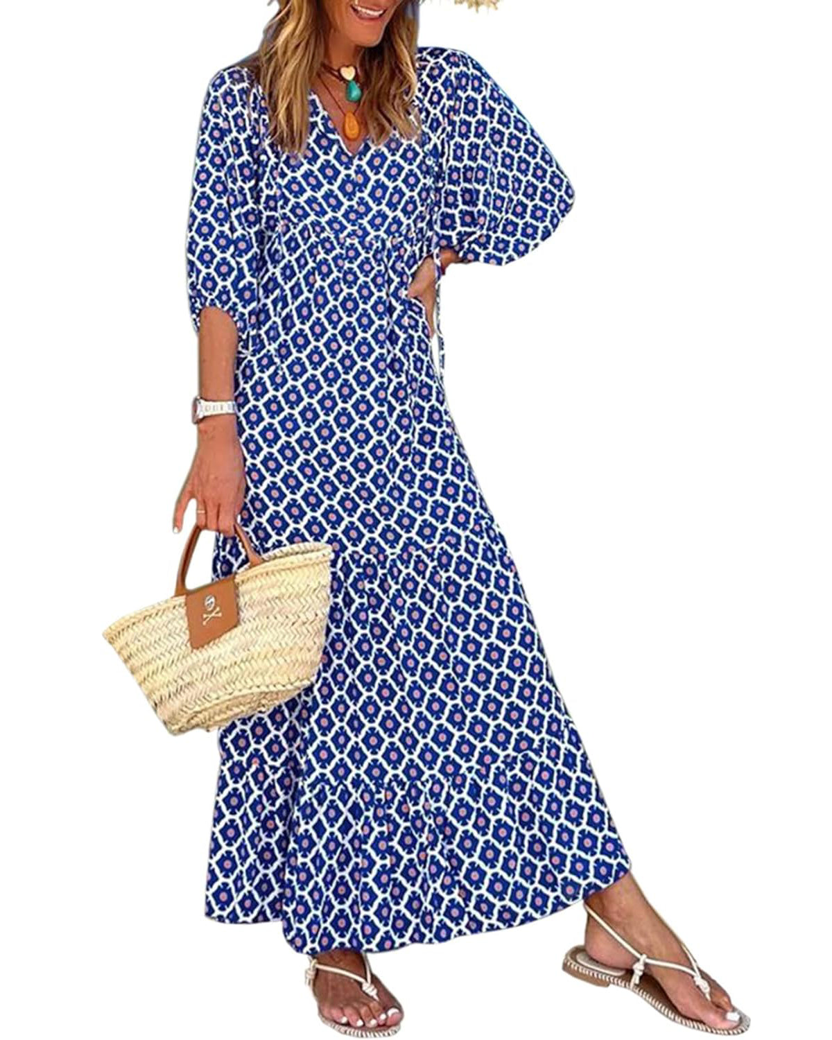 Nina  | Floral Boho Maxi Dress