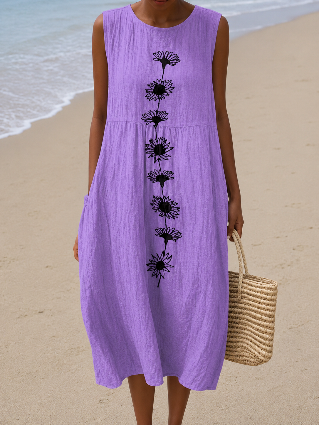 Emma™ Midi Dress Violet Bloom