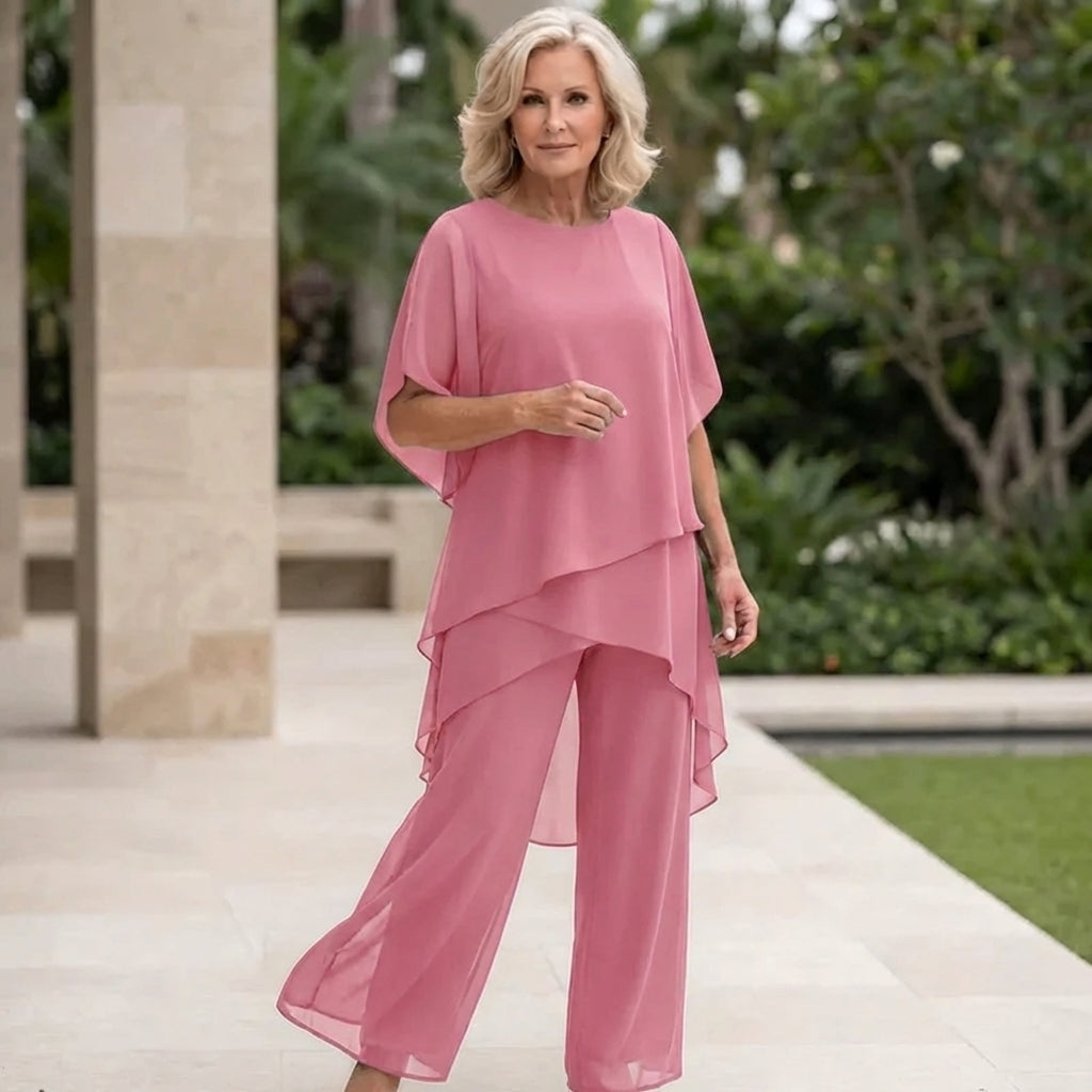 Beatrice | Elegant  Palazzo  Blouse and Pants Set