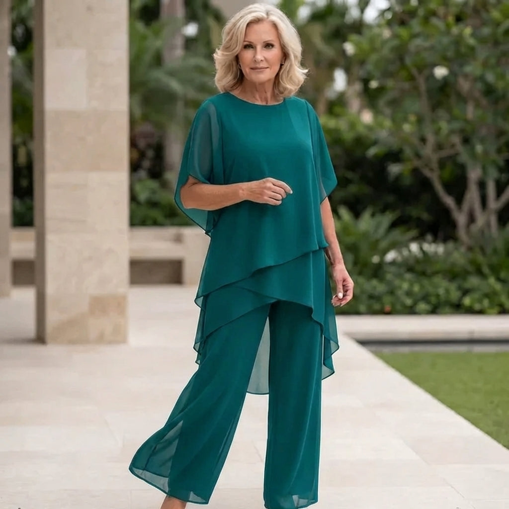 Beatrice | Elegant  Palazzo  Blouse and Pants Set
