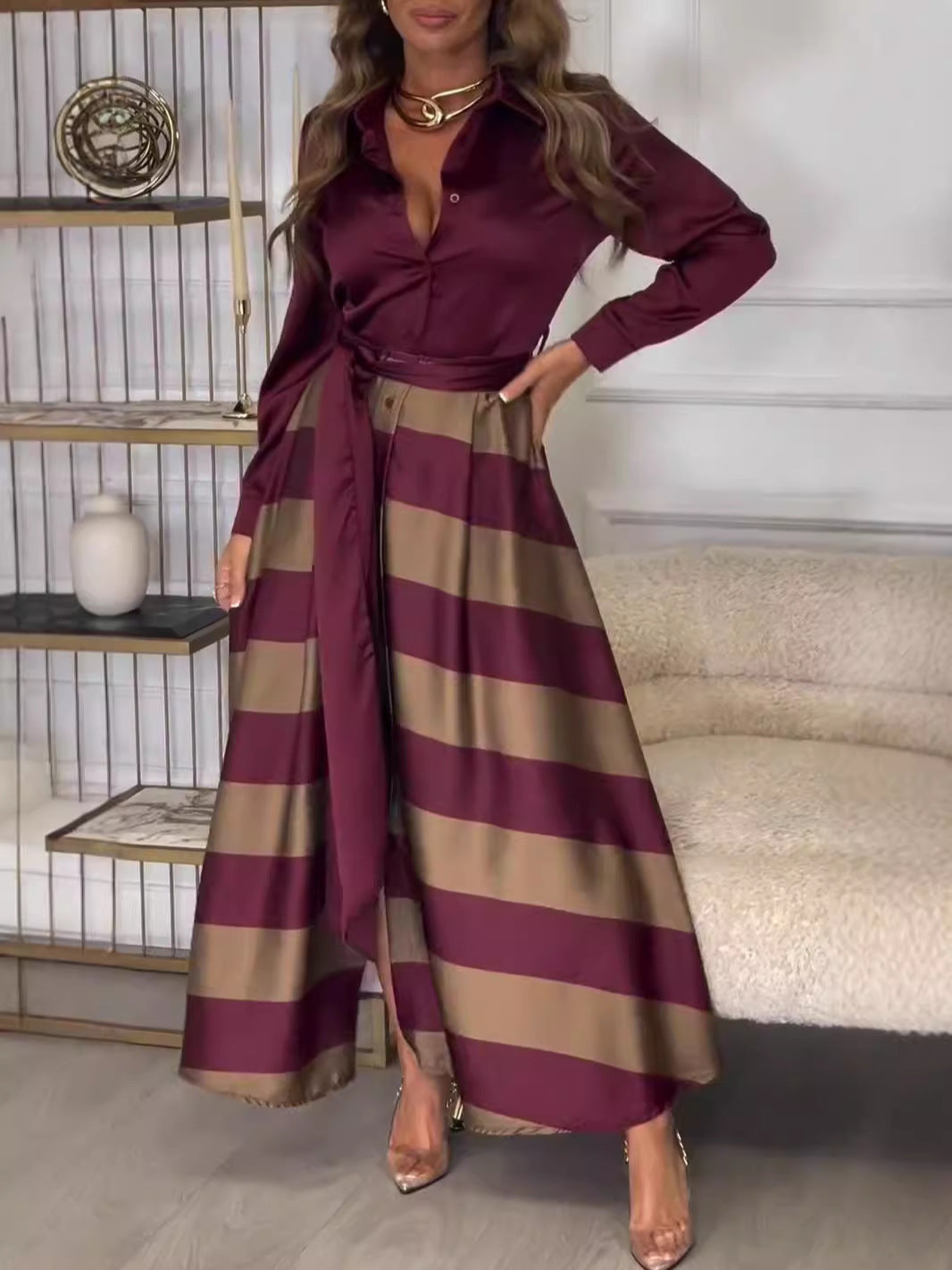 Diana | Striped Maxi Dress