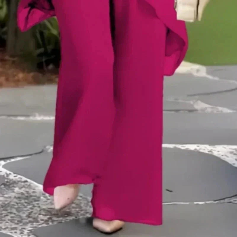 Beatrice | Elegant  Palazzo  Blouse and Pants Set