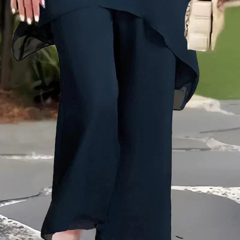 Beatrice | Elegant  Palazzo  Blouse and Pants Set