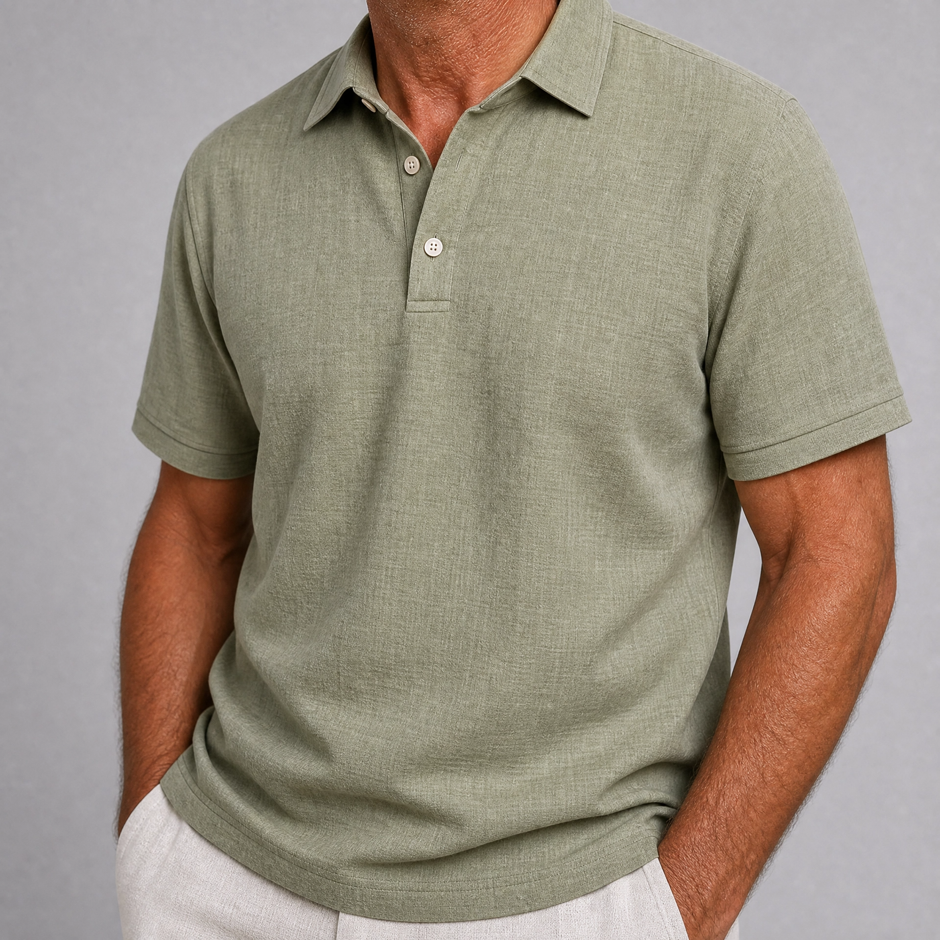 Theodore - Breathable Linen Polo Shirt