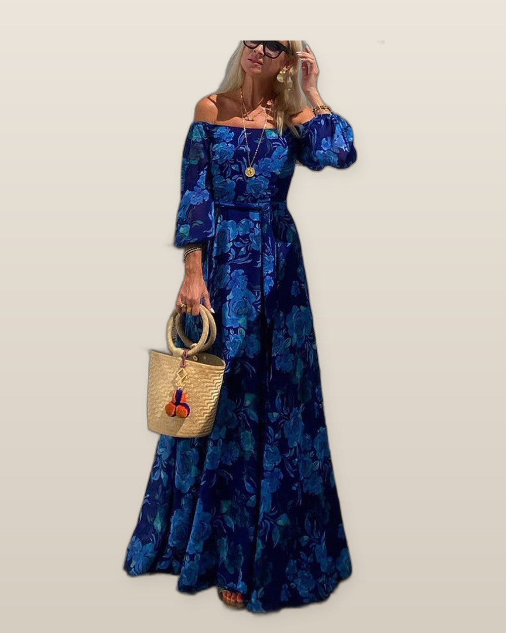 Francesca | Long dress with floral print