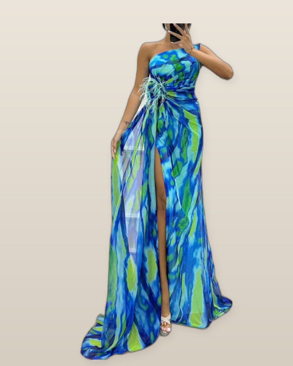 Sandra | Vibrant Draped Dress