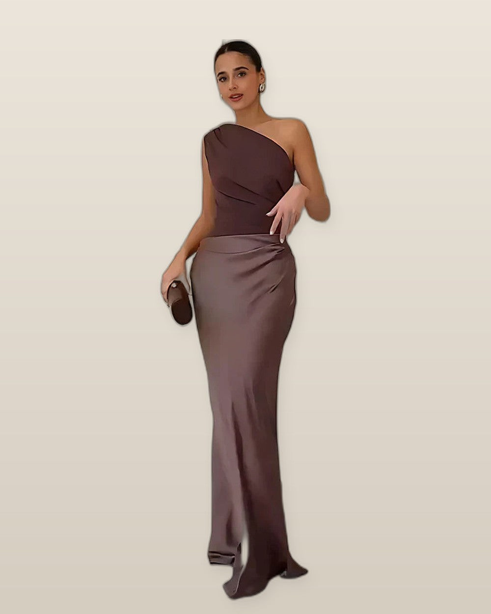 Ashley | Maxi Dress with a Guilt in Satin