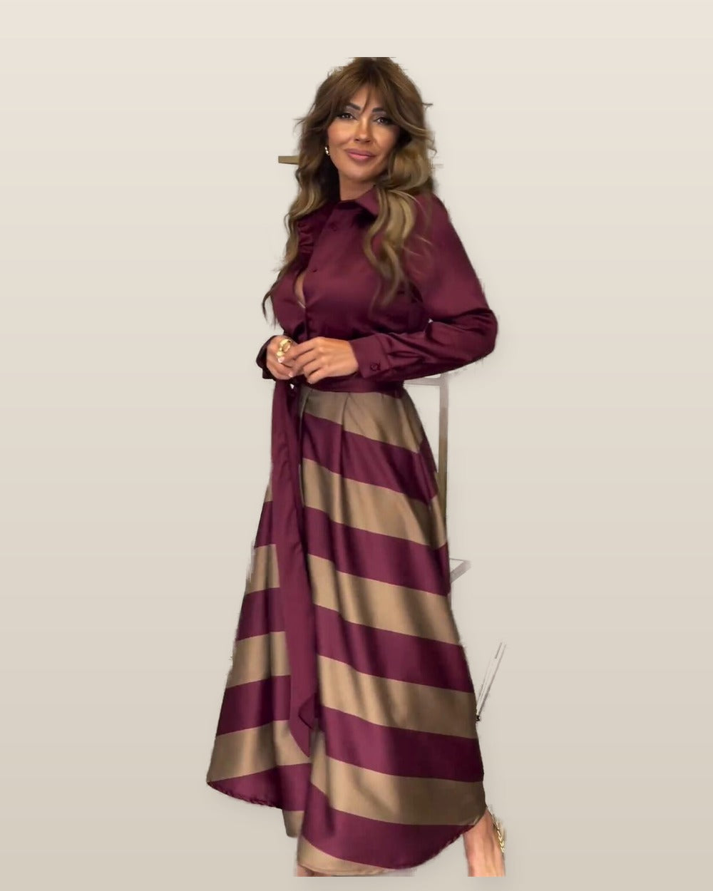 Diana | Striped Maxi Dress